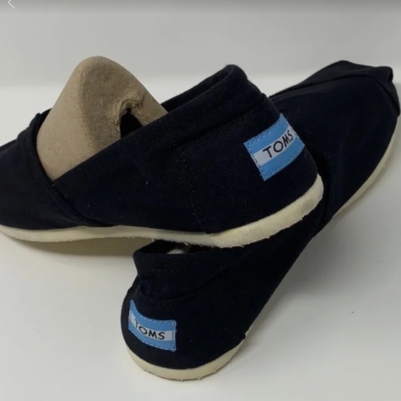 Mens Tom’s Black Canvas Loafers Slip ons size 10 - Picture 4 of 5